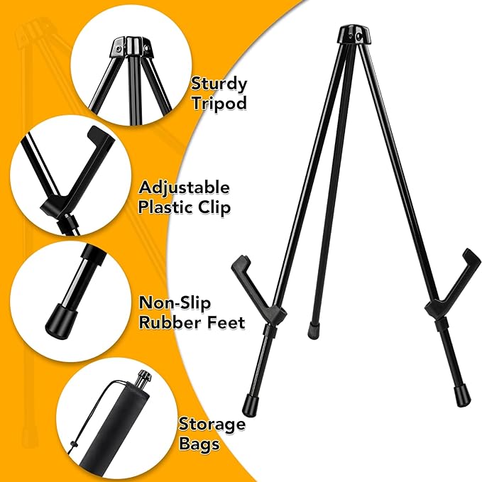 AROIC 6 Pack 14'' Tabletop Easels, Adjustable Portable Table Top Easel - Image 3