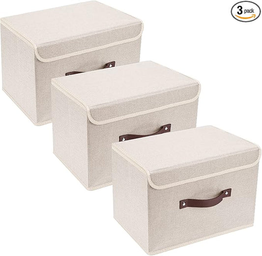 TYEERS Collapsible Storage Boxes, Washable Fabric Storage Bins by StorageOrganization