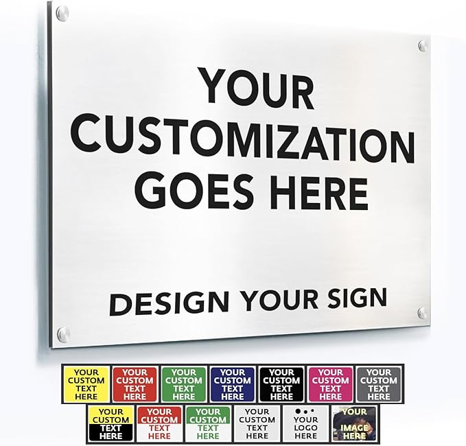 Custom Metal Business Signs, Personalized Aluminum Outdoor Signs by SpeedyOrders