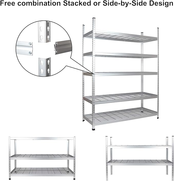 Amazon Basics 5 Shelf, High-Grade Aluminum, Adjustable, Shelving Unit - Image 5