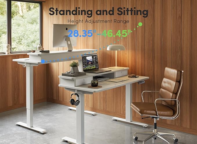 FEZIBO 48 x 24 Inch Height Adjustable Electric Standing Desk - Image 5