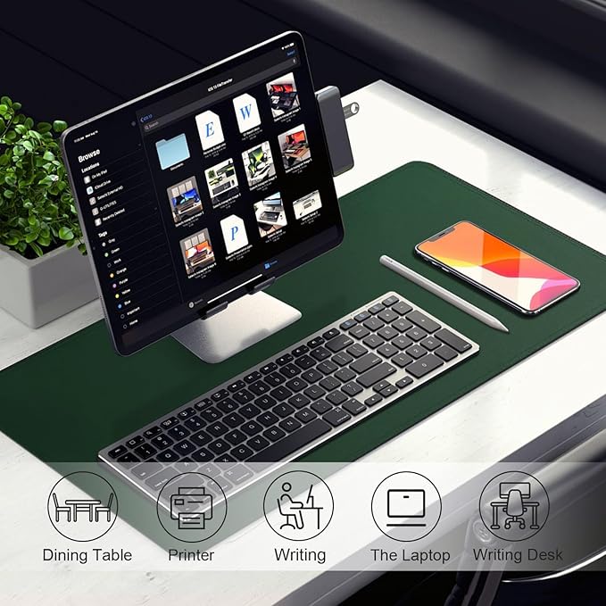 Desk Pad Protector, Leather & Suede Desk Mat, Non-Slip Desk Pad Mat, Large - Image 5