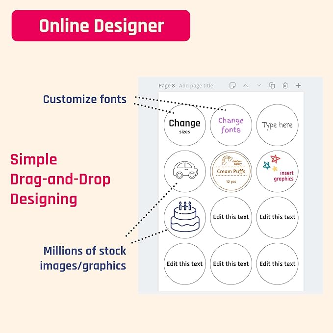 200 Sheets, Large White Labels Stickers - Image 8