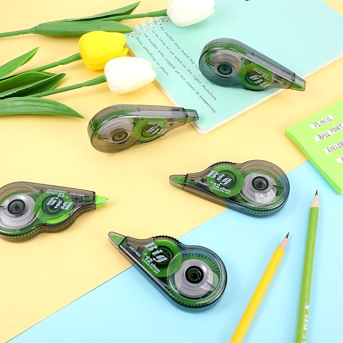 Yexiya 12 Pieces Correction Tapes Original Correction Wide Eraser Applicator - Image 6