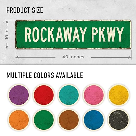 Custom Rustic Sign, Personalized Decor Street Signs Gift, 40x10 Inches - Image 2
