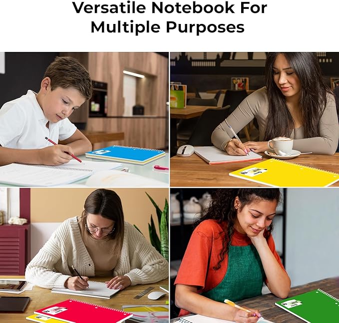 Rosmonde 3 Subject Notebook College Ruled, 12 Pack, 150 Sheets, No-Bleed Paper - Image 8