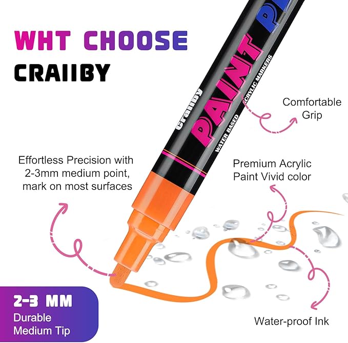 Craiiby Brown Paint Pens Paint Markers - Image 2
