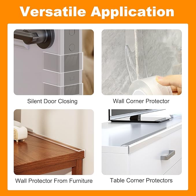 Corner Protectors Baby Proofing, 0.8 in x 13.12 FT Clear Edge Protector Strip - Image 6