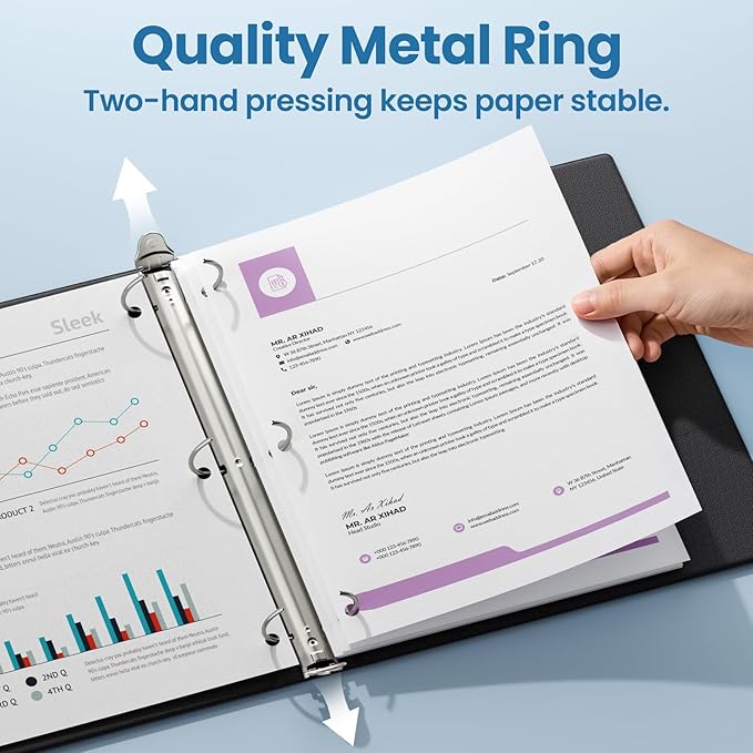 SUNEE 3 Ring Binder 1 Inch 1 Pack - Image 2