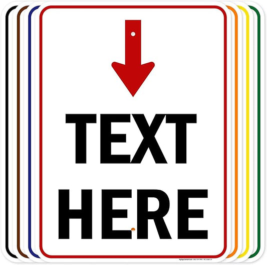 Custom Arrow, Custom Directional Sign, Arrow Down Sign, 18x24 Inches, Rust Free by MySignCenter