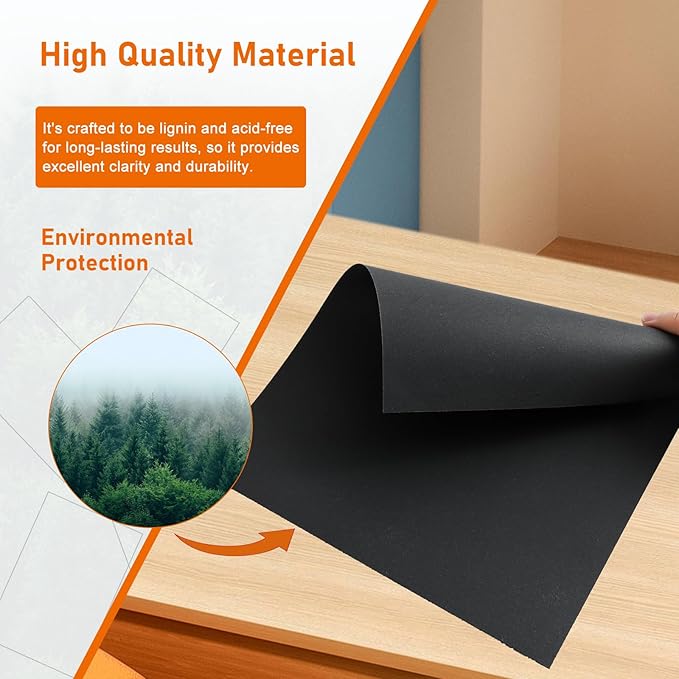 Guakicae 60 Sheets Black Cardstock 4 x 6 Printer Paper, 300gsm/110lb - Image 4