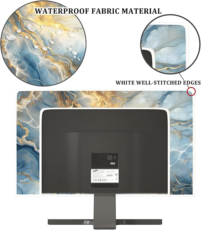 Baocicco Gold Blue Waterproof Screen TV Cover 40, 43 Inch Modern Full Body - Image 3