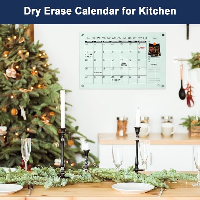 TSJ OFFICE Glass Calendar Whiteboard - Image 8