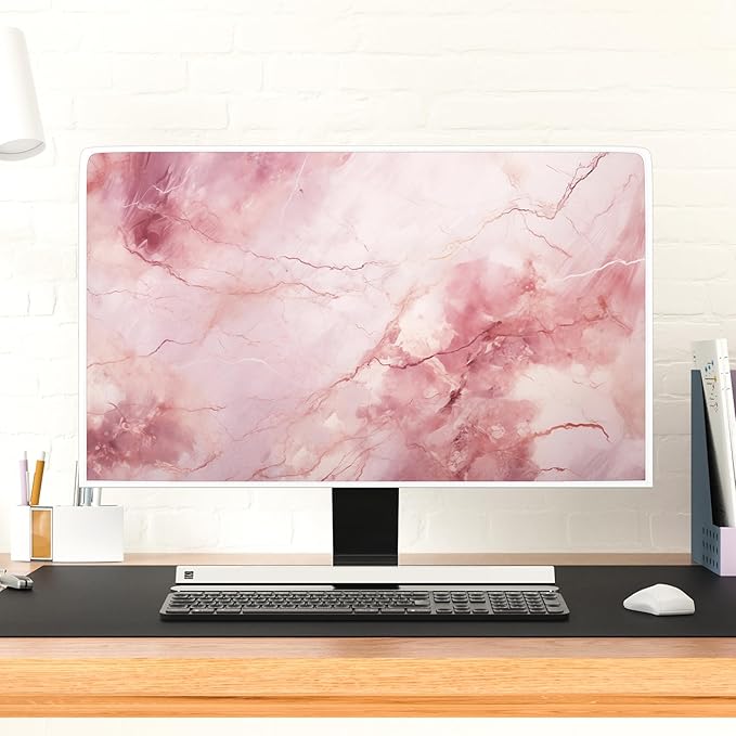 Baocicco Fashion Pink Marble Waterproof Television Cover 65 Inch Full Body - Image 4