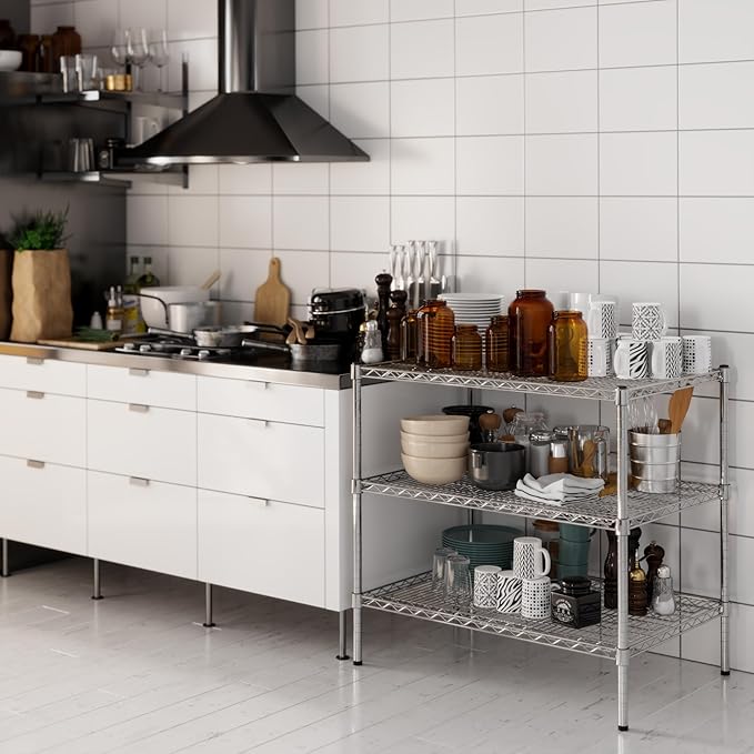 Regal Altair 24" Deep x 36" Wide x 34" Height Wire Shelving Kit | 3-Tier | NSF - Image 6