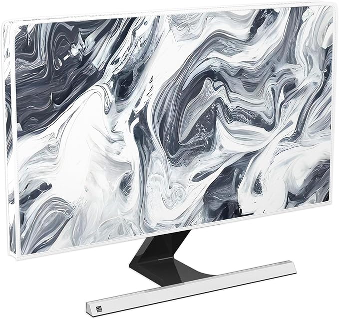 Baocicco Abstract Gray Marble Waterproof 45, 48 Inch Television Cover by Baocicco