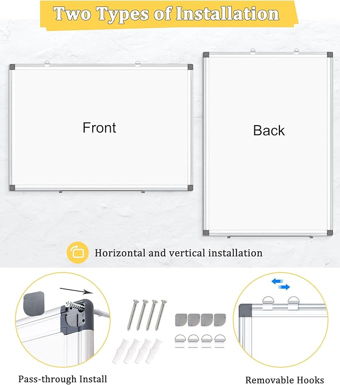 AMUSIGHT Double-Sided Magnetic Whiteboard - Image 2