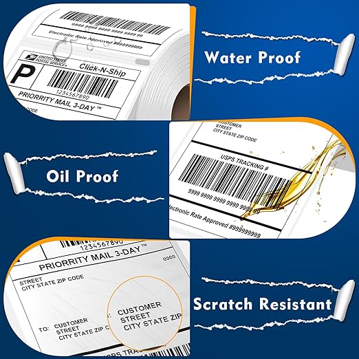 L LIKED 880 PCS 4"x 6" Direct Thermal Labels White Perforated Shipping Label - Image 6