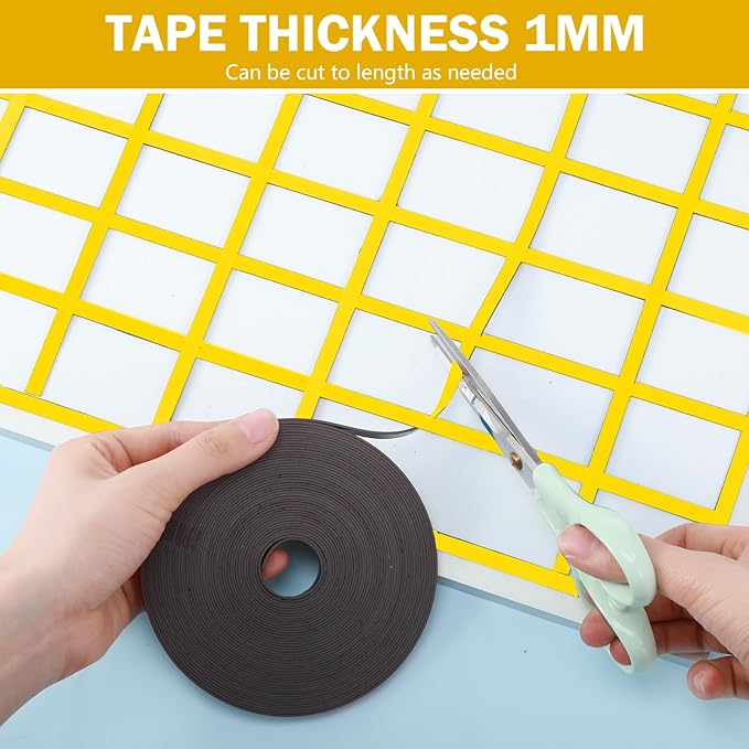 AmazingSpark Magnetic Tape Roll Thin Strips, 0.39 Inch x 33 Feet Magnetic Board - Image 4
