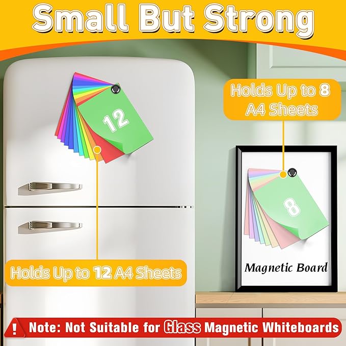 VNDUEEY 120 Pack Black Fridge Magnets, Small and Strong Magnet Refrigerator - Image 5