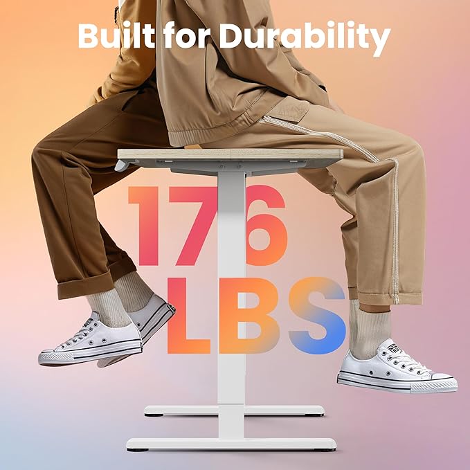HUANUO 32" Small Electric Standing Desk Adjustable Height, 4 Memory Height - Image 5