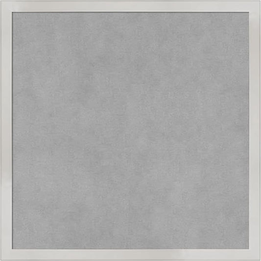 Amanti Art Silver Framed Magnetic Board 17x17 Small Vision Board by AmantiArt