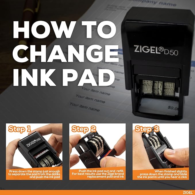 ZIGEL D50 Date Stamp with MAILED - Image 7