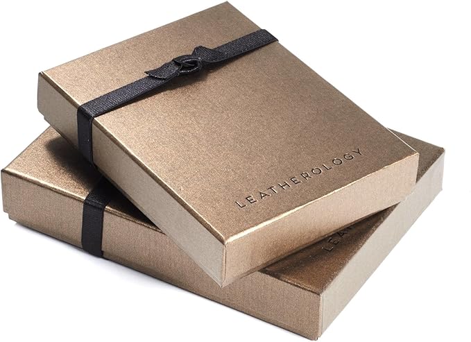 Leatherology Cognac Business Card Case, Magnetic Closure ID Holder, Full Grain - Image 4