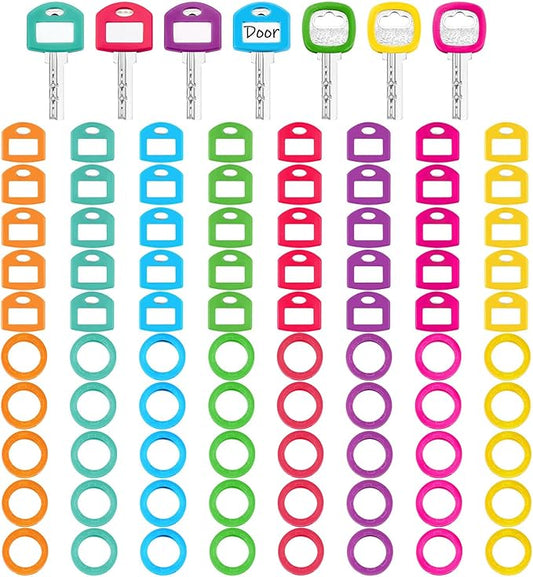 Blulu 80 Pcs Key Labels Key Color Covers Caps Tags Covers Set Plastic Keys by Blulu