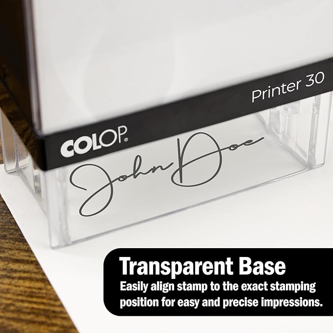 COLOP Medium Size Self Inking Custom Signature Stamp - Image 2