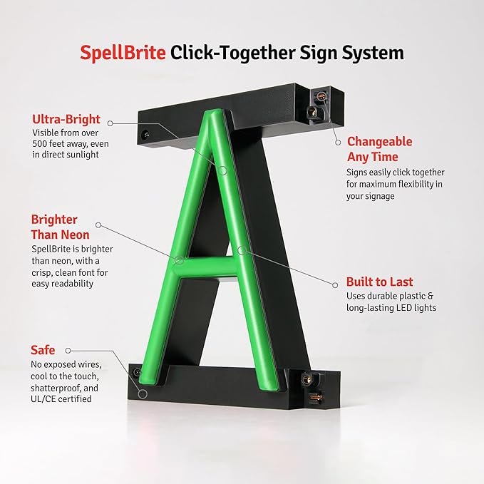 SpellBrite ENTRANCE Sign | Directional Sign - Image 8