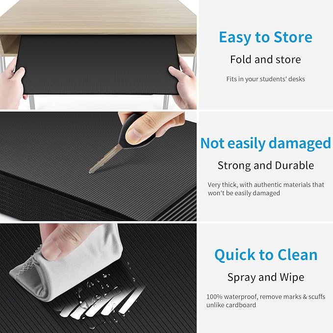 12 Pack Black Desk Dividers for Students, Privacy Shields Folder for Students - Image 4