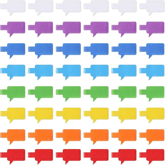 50 Pieces Cable Labels Multi Color Cord Wire Labels, Cable Tags and Wire Tags by Outus
