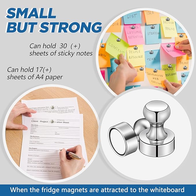 LOVIMAG Fridge Magnets 40Pcs Refrigerator Whiteboard Small Strong Magnet - Image 4