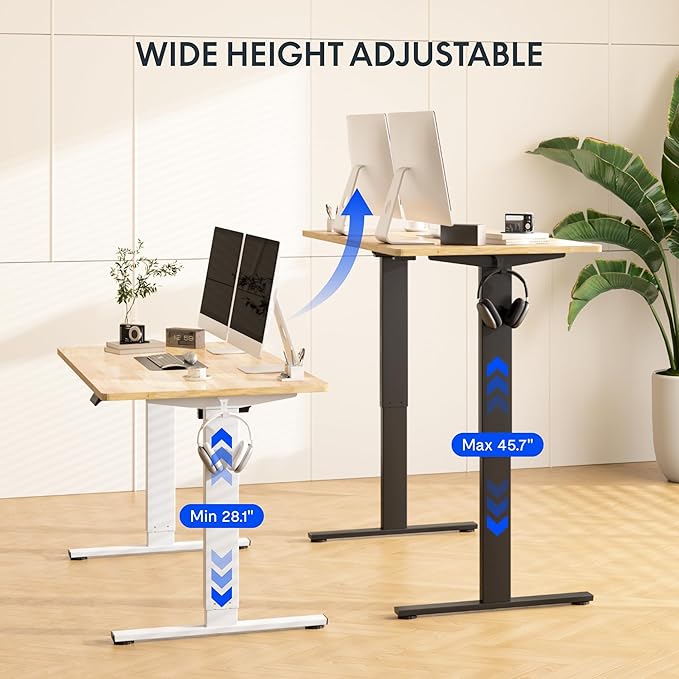 FLEXISPOT EN1 One-Piece Solid Wooden Standing Desk 63 x 24 Inches Height - Image 9