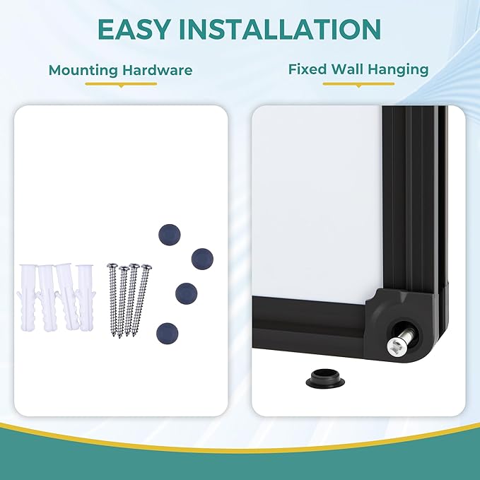 Dry Erase Board for Wall, 48 x 24 Inches Presentation Magnetic Whiteboard - Image 3