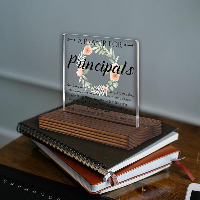 Principal Prayer Desk Sign, Inspirational Christian Gift - Image 2
