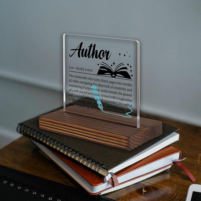 Author Gifts, Funny Desk Sign for Writers and Storytellers, Inspirational - Image 2