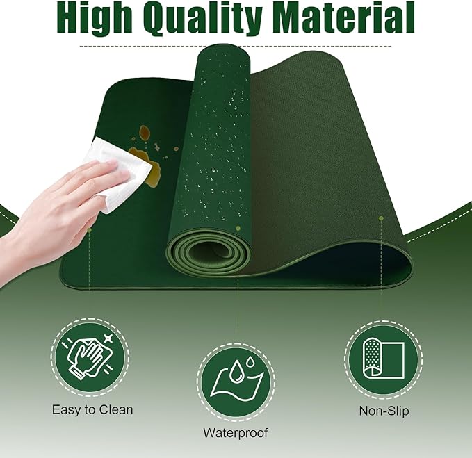 Leather Desk Pad Protector, Desk Mat, Large Mouse Pad, Non-Slip Desk Blotter - Image 3