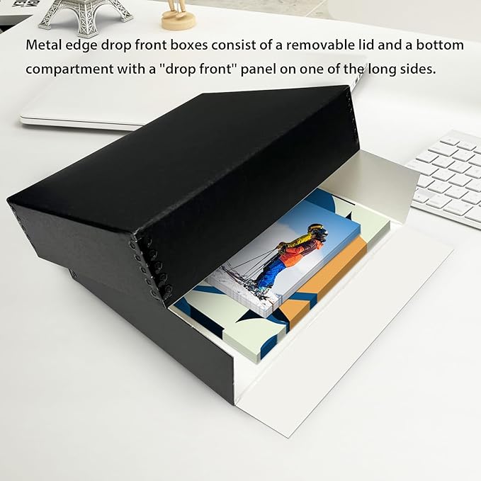 Lineco Museum Archival Storage Box, Drop Front Design - Image 4
