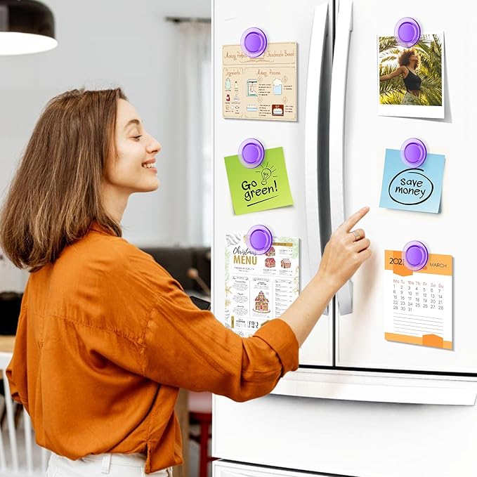 VNDUEEY 45 Pcs Round Whiteboard Magnets Fridge Magnets, Dry Board Refrigerator - Image 2