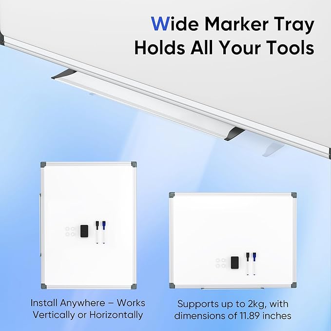 VUSIGN 24" x 18" Magnetic Whiteboard - Image 4