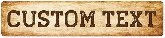 Custom Sign, Custom Street Sign, 11 Font Colors, 13 Font Styles, 4 Hole Options by MySignCenter