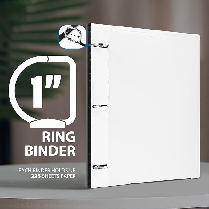 WOT I 1 Inch Telescoping 3 Ring Binder, Expandable Flexible Binder - Image 5