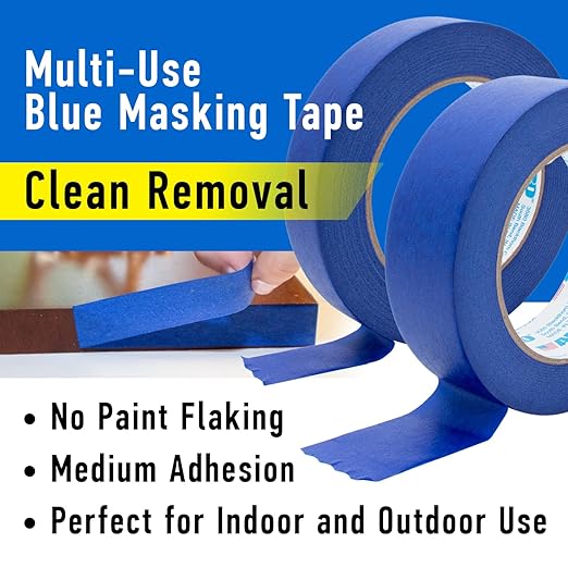 ABRO Blue Painters Tape: 18mm x 55M All Purpose Blue Tape, Temporary Labeling - Image 4