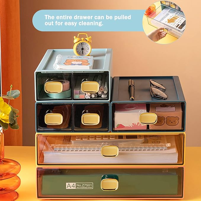 DETEIN 2PACK Stackable Desktop Organizer - Image 3
