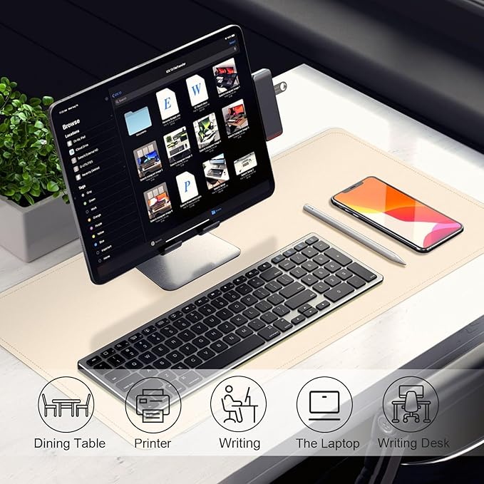 Leather Desk Pad Protector, 39.4'' X 17'' Large Mouse Pad, Office Desk Mat - Image 5