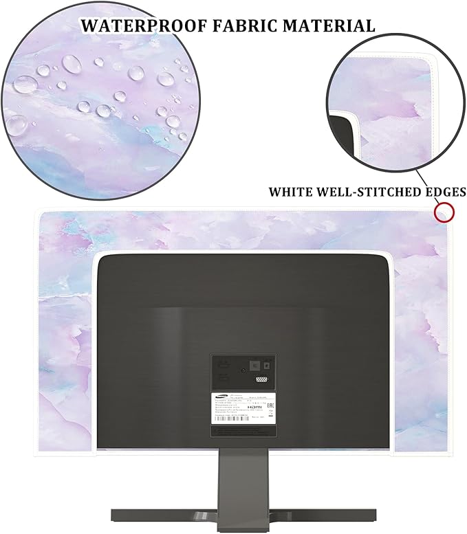 Baocicco Violet Marble Waterproof 75 Inch TV Dust Cover Anti-Static Dustproof - Image 3
