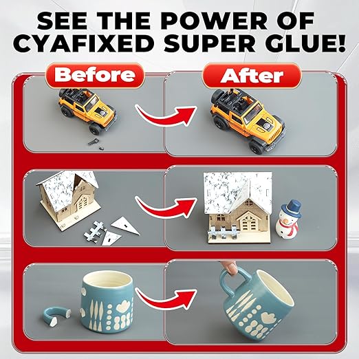 Super Glue Gel 3 Gram, Strong All Purpose Single Use Cyanoacrylate Adhesive - Image 4