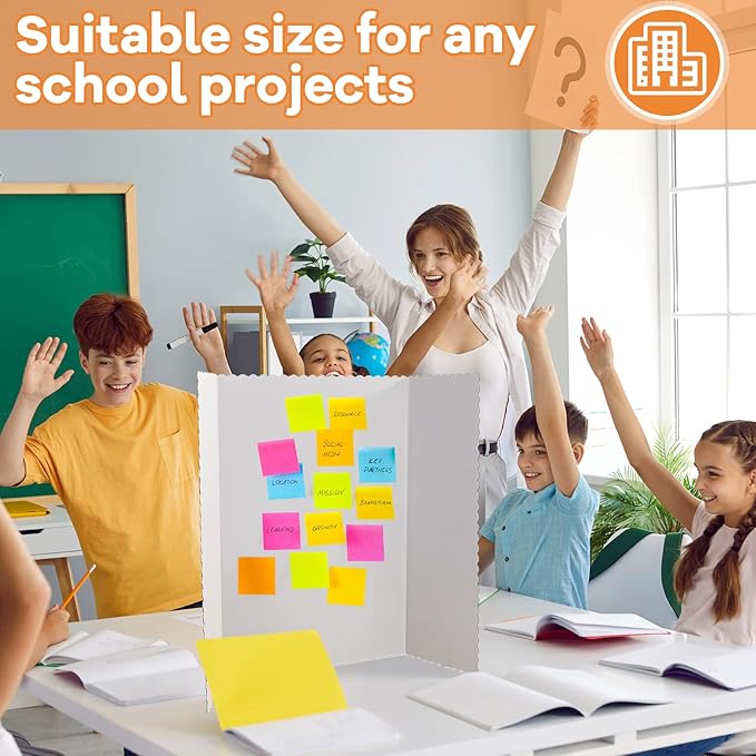Ctosree 24 Pcs 48 * 36 Inch Tri Fold Poster Board Bulk, Science Fair Project - Image 5